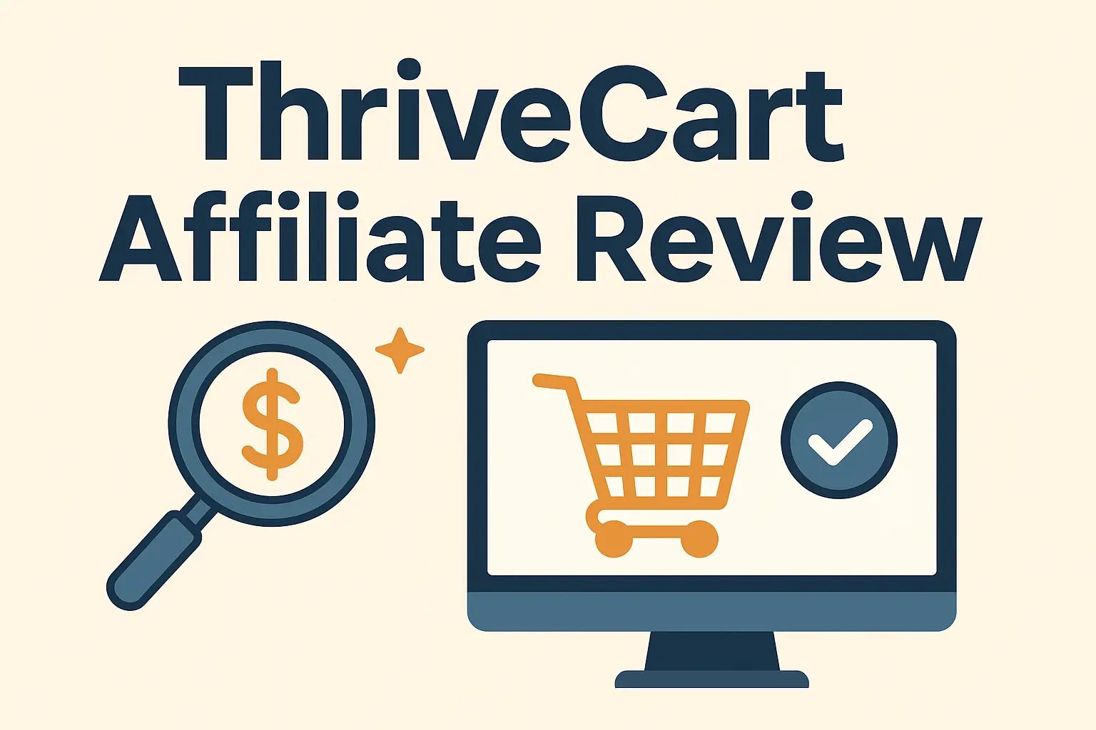ThriveCart affiliate review featured image – “The funnel checkout that pays big with lifetime credit”